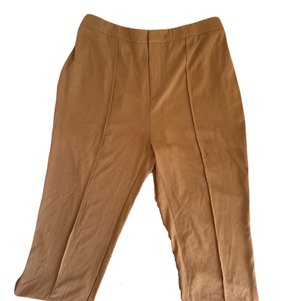 Elegant Tan Wide Leg Women's Pants